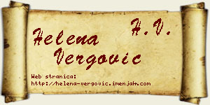 Helena Vergović vizit kartica